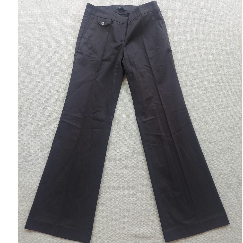 Talbots Pants Women 0P Black Modern Fit Petites Wide Leg Trousers Business NWT